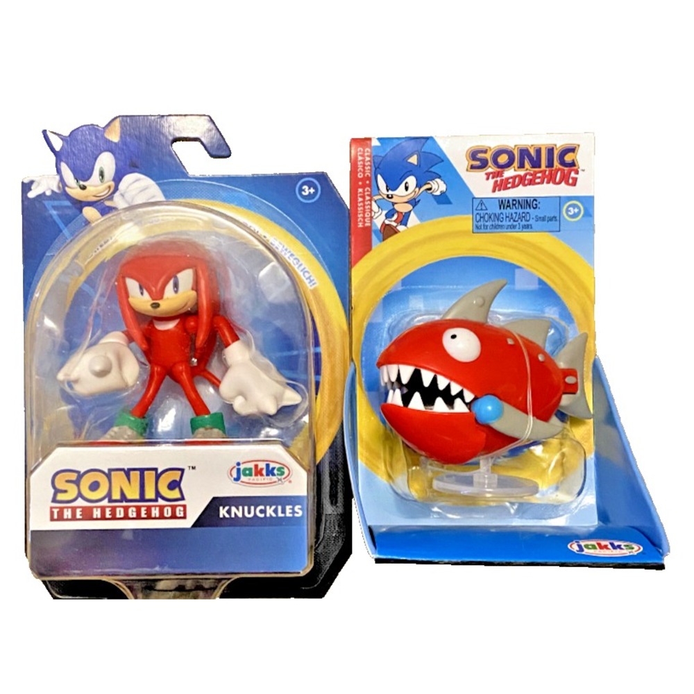 KNUCKLES & CHOPPER Sonic The Hedgehog Jakks Pacific 2.5" Action Figures‎